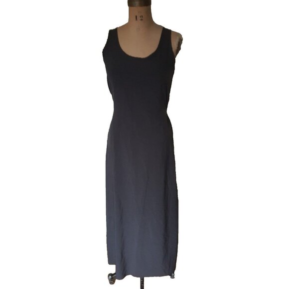 Tea n Rose maxi long gray cut out strappy back straight tank tunic maxi dress S - Picture 3 of 11